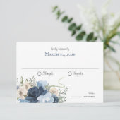 Invitation Fleurs et fer à cheval rustiques Bois de grange (Debout devant)