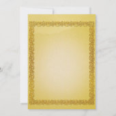 Invitation Fleurs et feuilles abstraites rétro élégantes orné (Dos)