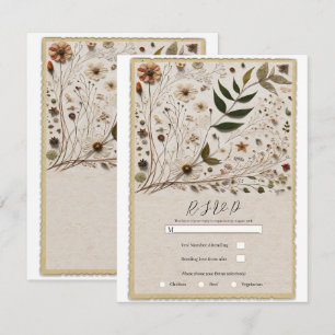 Invitation Fleurs et Feuilles Botaniques de la Beauté de la N
