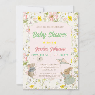 Invitation fleurs et feuilles délicates dans Invit de style c