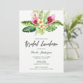 Invitation Fleurs et Feuilles Tropicales Luncheon Floral de M (Debout devant)