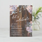 Invitation Fleurs et lumières Boho rustiques Célébrons (Debout devant)