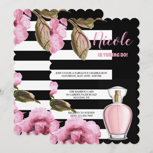 Invitation Fleurs et parfums (Devant / Derrière)