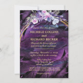 Invitation Fleurs et plumes élégantes (Devant)