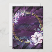 Invitation Fleurs et plumes élégantes (Dos)