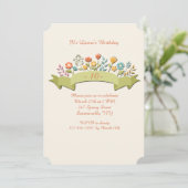 Invitation Fleurs et Ruban (Debout devant)