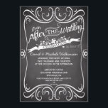 Invitation Fleurs et torsades Chalkboard après le Mariage IDP<br><div class="desc">Fleurs et tourbillons se combinent avec une belle typographie en damier, pour donner après la réception de mariage une sensation vintage tout en étant en tendance pour cette saison mariage. Entrez IDDPP2 dans la recherche pour voir plus comme ceci. Vos invités adoreront l'ambiance romantique et vous pouvez facilement personnaliser ceci...</div>