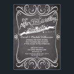 Invitation Fleurs et torsades Chalkboard après le Mariage IDP<br><div class="desc">Fleurs et tourbillons se combinent avec une belle typographie en damier, pour donner après la réception de mariage une sensation vintage tout en étant en tendance pour cette saison mariage. Entrez IDDPP2 dans la recherche pour voir plus comme ceci. Vos invités adoreront l'ambiance romantique et vous pouvez facilement personnaliser ceci...</div>