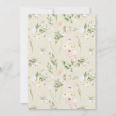 Invitation Fleurs et verdure pour douche de mariage (Dos)