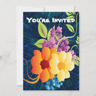 Invitation Fleurs et vignes tropicales