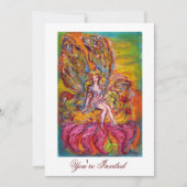Invitation FLEURS FAIRY SUR L'Imaginaire IRIS ROSE Jaune Bla (Devant)