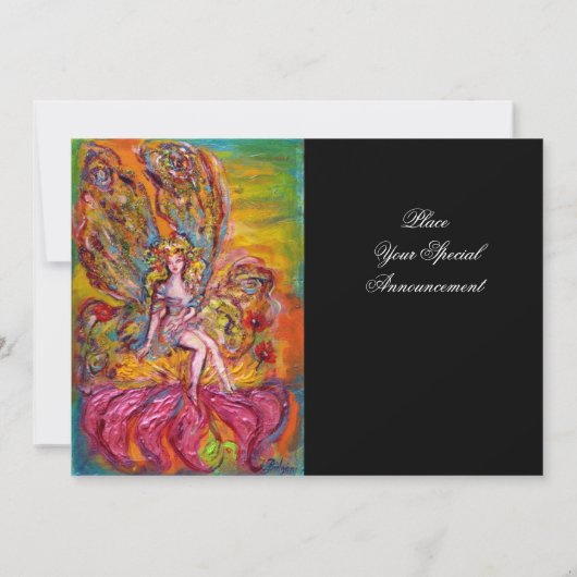 Invitation FLEURS FAIRY SUR L'Imaginaire IRIS ROSE Jaune Noi (Dos)