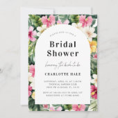 Invitation Fleurs Fête des mariées Florale (Devant)