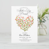 Invitation Fleurs Fête des mères Brunch (Debout devant)