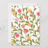 Invitation Fleurs Fête des mères Brunch (Dos)