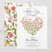 Invitation Fleurs Fête des mères Brunch (Devant / Derrière)