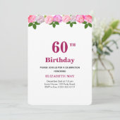 Invitation Fleurs & Feuilles de Laurier 40e, 60e Anniversaire (Debout devant)