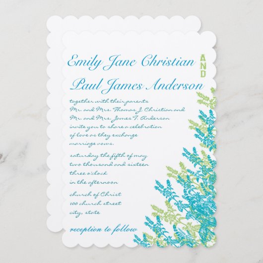 Invitation Fleurs Fleurs Fleurs Fleurs Fleurs Fleurs Mariages (Devant / Derrière)