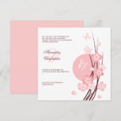 Invitation Fleurs Fleurs Papillons Mariage Annonce (Devant / Derrière)