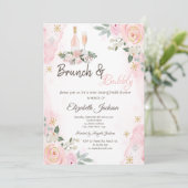Invitation Fleurs Flocons de Neige Brunch & Bulles Réception  (Debout devant)