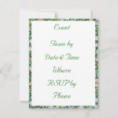 Invitation Fleurs Floral (Dos)