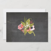 Invitation Fleurs florales de femmes de craie de rose (Dos)