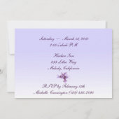 Invitation Fleurs florales Lilac (Dos)