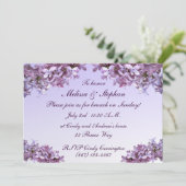Invitation Fleurs florales Lilac Mariage Brunch (Debout devant)