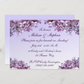 Invitation Fleurs florales Lilac Mariage Brunch (Devant / Derrière)