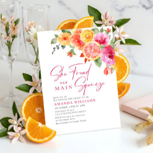 Invitation Fleurs florales lumineuses de fête Brunch de maria