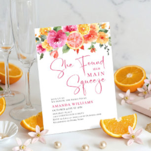 Invitation Fleurs Florales Lumineuses Fête Fleurs Citron Mari