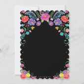 Invitation Fleurs florales mexicaines fête d'anniversaire (Dos)