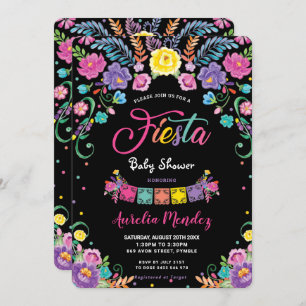 Invitation Fleurs florales mexicaines Fiesta Baby shower fill