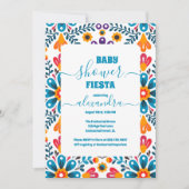 Invitation Fleurs florales mexicaines Fiesta Baby shower fill (Devant)