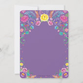 Invitation Fleurs florales mexicaines Fiesta Baby shower fill (Dos)