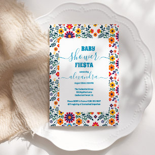 Invitation Fleurs florales mexicaines Fiesta Baby shower fill