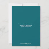 Invitation Fleurs Florales Mod Vert Turquoise - Réception de (Dos)