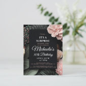 Invitation Fleurs florales Surprise secret fête d'anniversair (Debout devant)