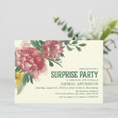 Invitation Fleurs florissantes Fête surprise N'importe quel â (Debout devant)