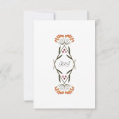 Invitation Fleurs folkloriques (Dos)