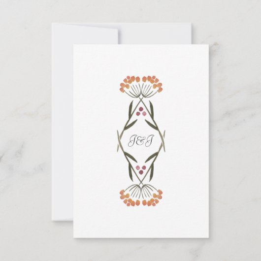 Invitation Fleurs folkloriques (Dos)