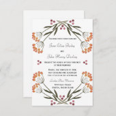 Invitation Fleurs folkloriques (Devant / Derrière)