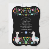 Invitation Fleurs folkloriques de Fiesta mexicaine Llamas N'I (Devant)