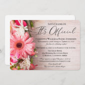 Invitation Fleurs Fraîches Fleurs C'est officiel Mariage (Devant / Derrière)