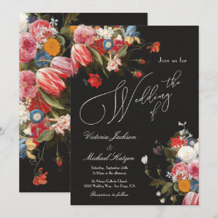 Invitation Fleurs fraîches Floral Dark & Moody Invitatiatiati