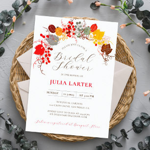 Invitation Fleurs Françaises Baies Sucrées Mariage 