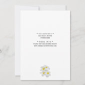 Invitation Fleurs Frangipani blanches, sur Sage, Nuptiale (Dos)