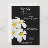 Invitation Fleurs Frangipani Blanches, Tropical, Floral, Brid (Devant)