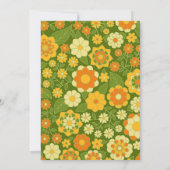 Invitation Fleurs funky - Fête des mariées rétro (Dos)