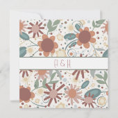 Invitation Fleurs gaies Inspiriity Mariage Fun moderne (Dos)